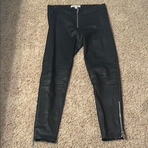 Elizabeth and James Black Moto Leather Leggings